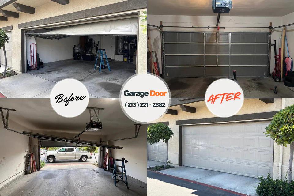 Before and after: garage door company Wintersville, OH
